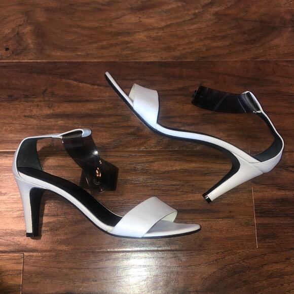 TIBI $425 Clara Sandal with Ankle Strap White Clear Size 35 5 INDIE SLEAZE - Picture 4 of 9